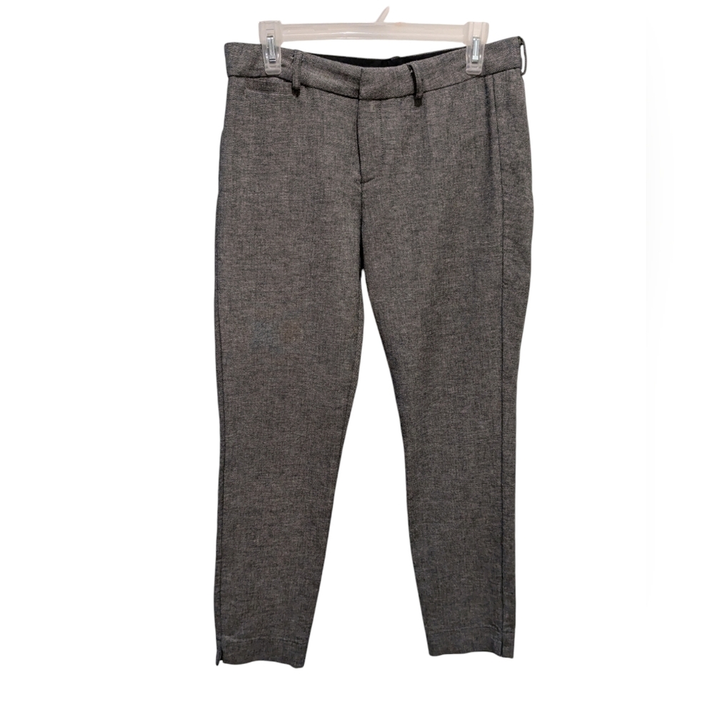 Kut From The Kloth Katherine Straight Leg Trouser Pants gray tweed sz 6